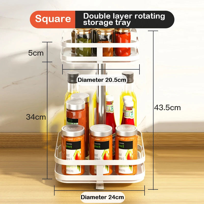 Rotatable Kitchen Storage Rack