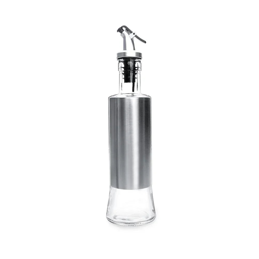 Stainless Steel Oil Bottle – 300ml/500ml Dispenser for Olive Oil, Vinegar & Sauces