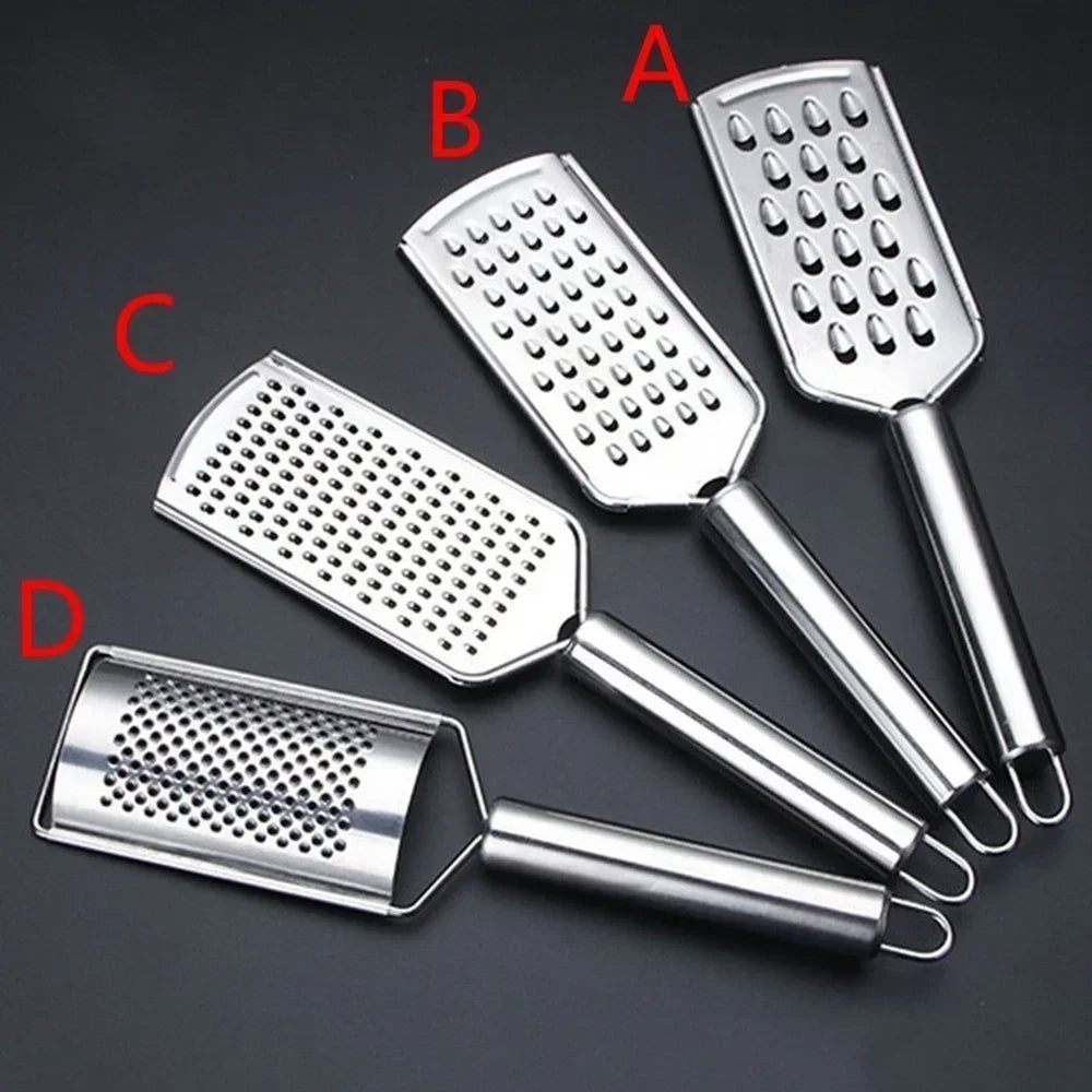 Stainless Steel Handheld Cheese Grater – Multi-Purpose Tool for Veg, Chocolate & More