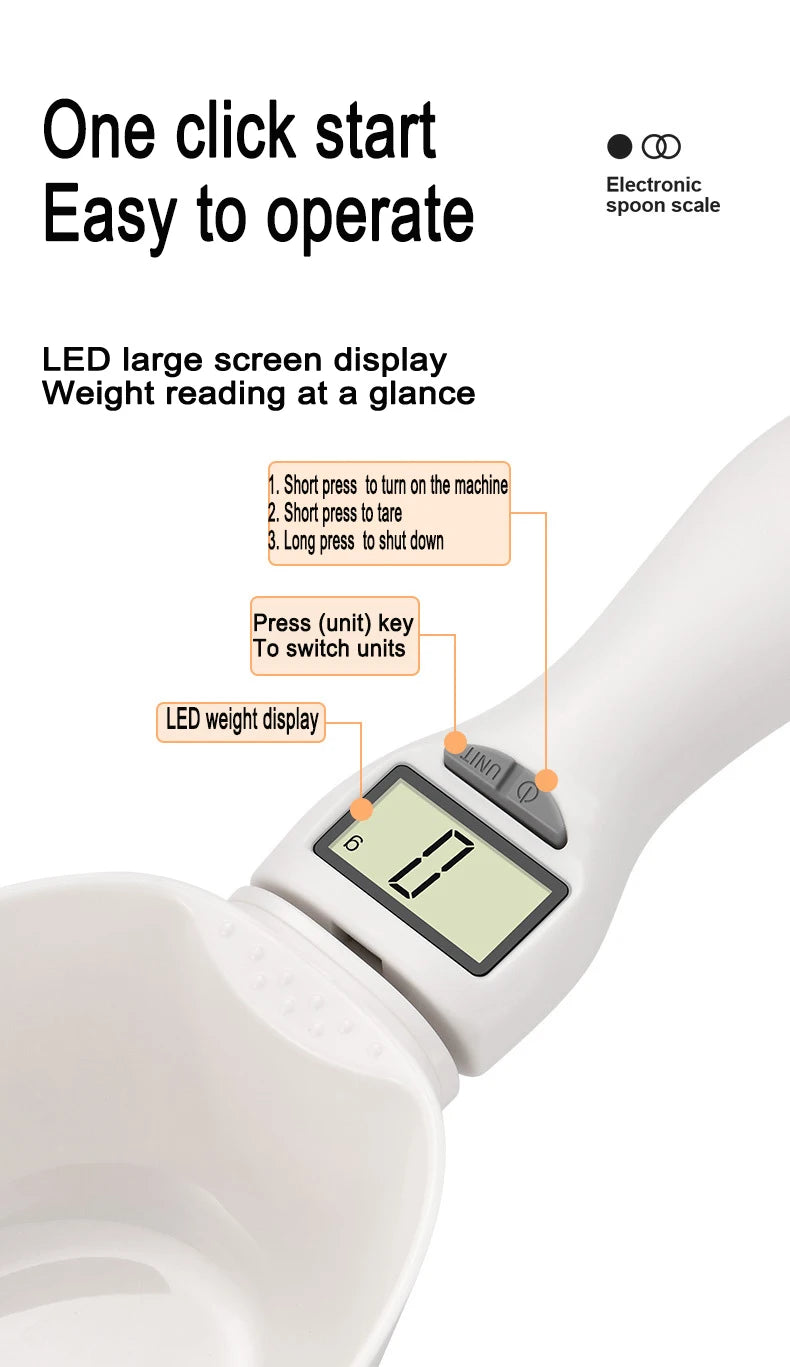 Digital Food Scale with LCD Display – Precision Measuring Spoon