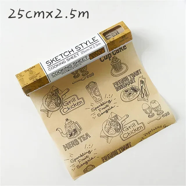 Non-Stick Parchment Baking Sheets – Tear-to-Size Oven Paper for Cooking & Food Wrapping