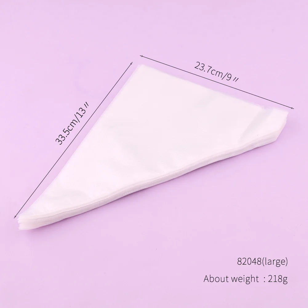 100pc Disposable Piping Bags – Icing & Cream Bags for Cake and Pastry Decorating