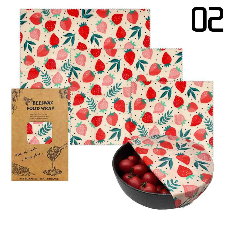Reusable Beeswax Food Wrap – Eco-Friendly Organic Food Storage Cloths