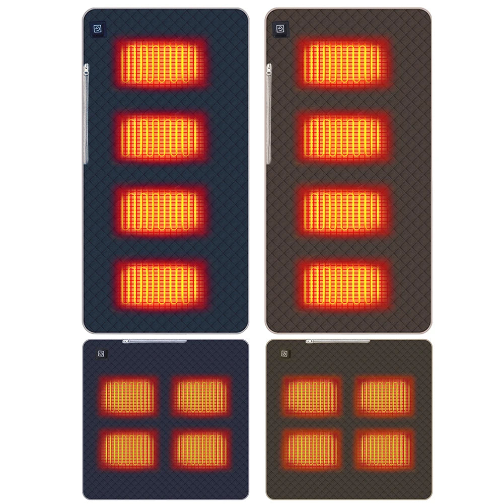 USB Heated Seat Cushion – 4-Zone Electric Mat for Camping, Office & Outdoor Warmth