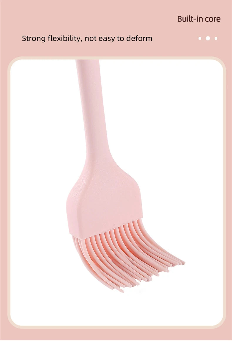 Short or Long Silicone Baking Oil Brush – Heat Resistant Pastry, Pizza and BBQ Cooking Tool
