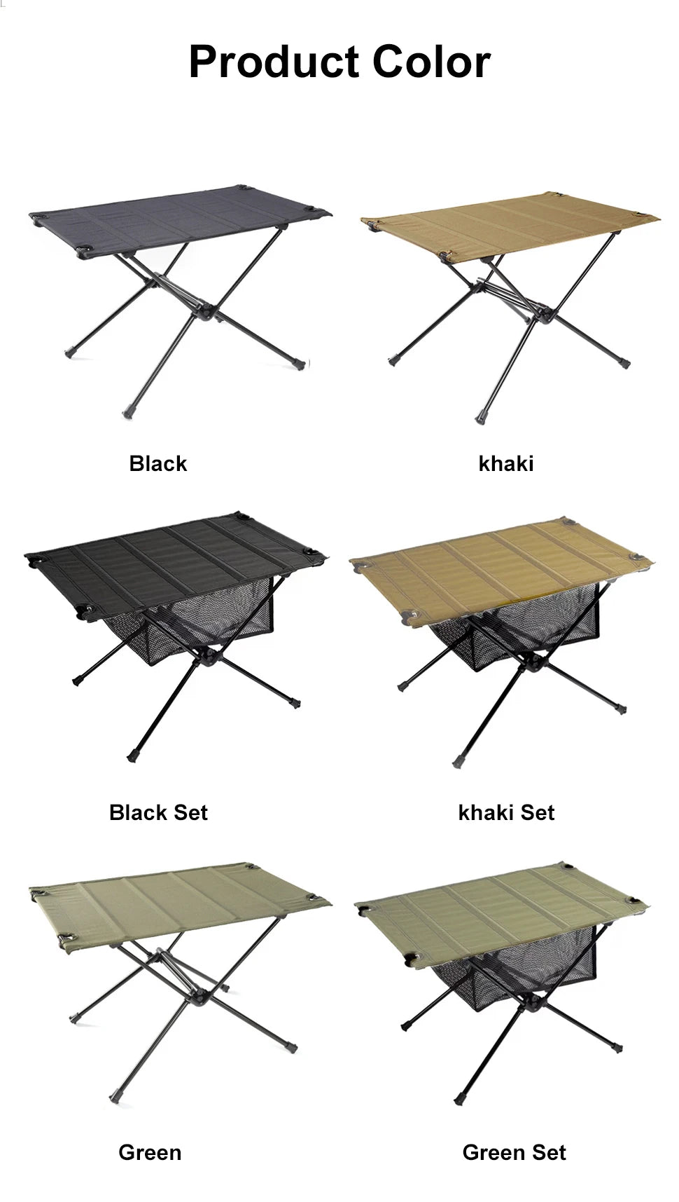 WESTTUNE Lightweight Camping Folding Table – Portable Roll-Up Aluminium Table with Oxford Fabric Top