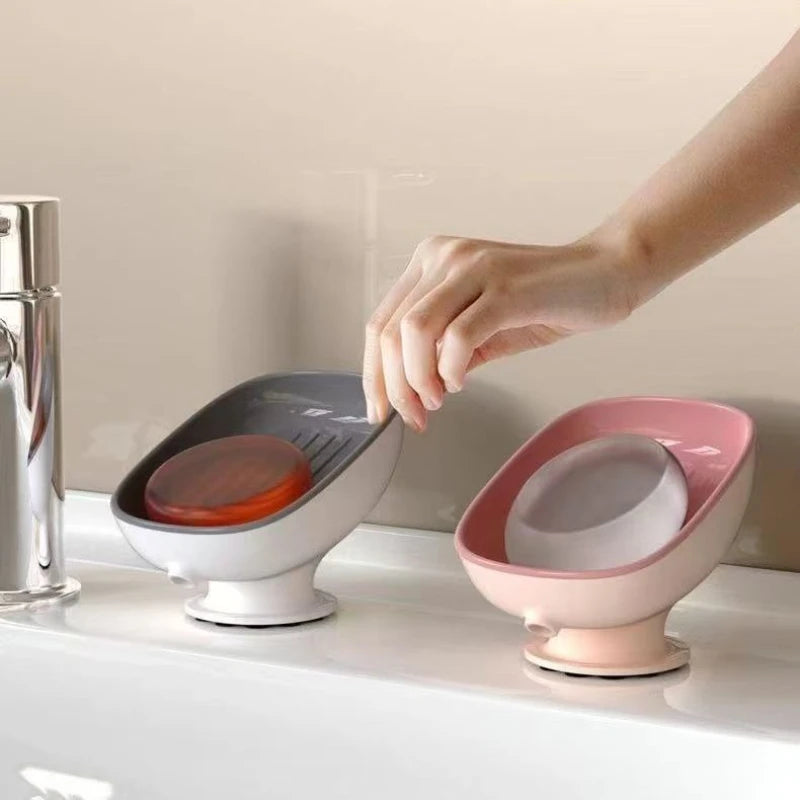 Luxury Draining Soap Box with Suction Cup – Kitchen Sink Accessory