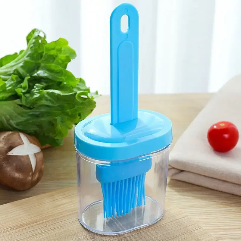 Silicone Oil Brush with Portable Bottle – High Temperature Resistant Baking and BBQ Tool