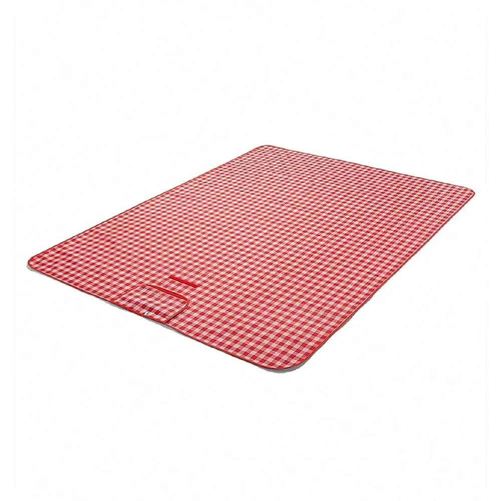 Checkered Picnic Blanket 140×190cm – Washable Lightweight Mat with Handle for Camping