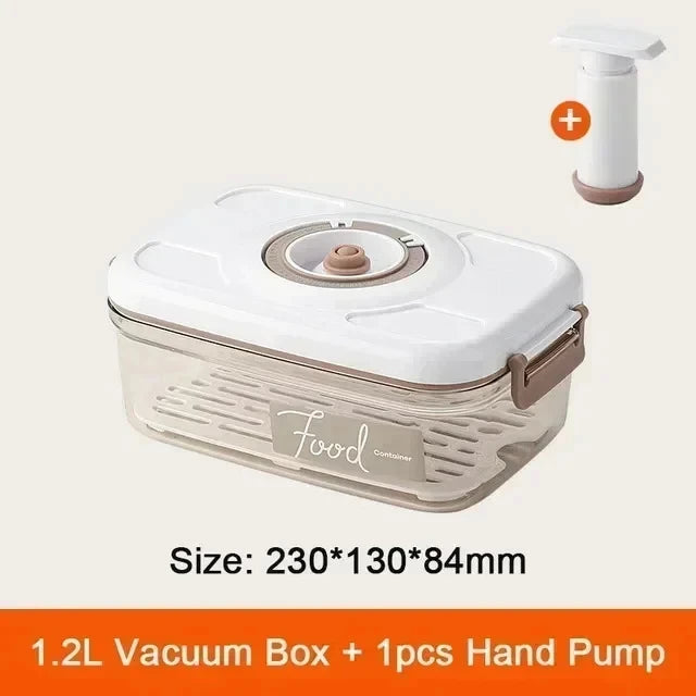 Food Vacuum Storage Box with Pump – Airtight Large Capacity Kitchen Container