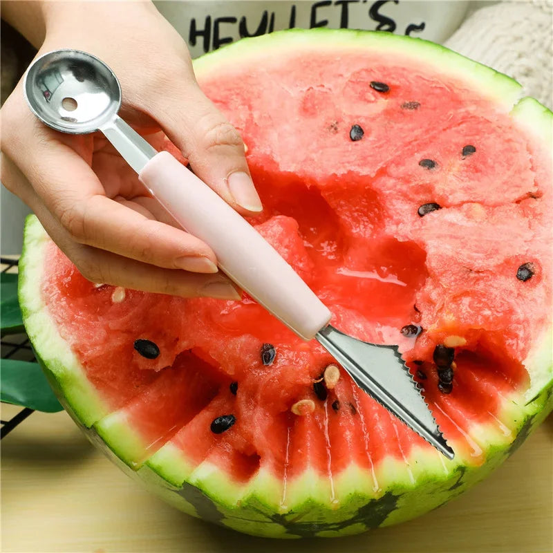 Fruit Carving Knife and Melon Scoop – 2-in-1 Stainless Steel Fruit & Ice Cream Ball Maker