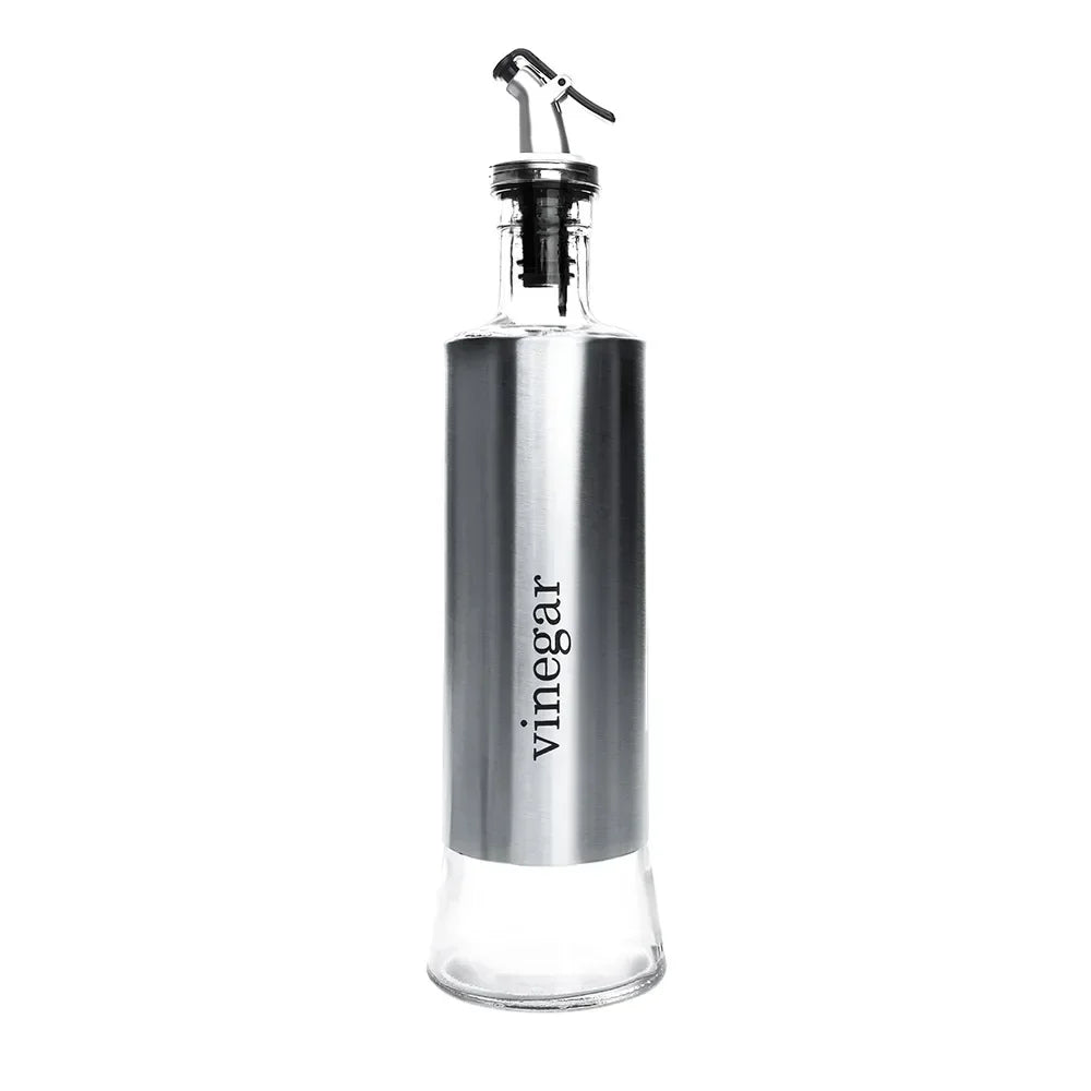 Stainless Steel Oil Bottle – 300ml/500ml Dispenser for Olive Oil, Vinegar & Sauces