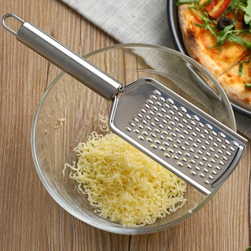 Stainless Steel Handheld Cheese Grater – Multi-Purpose Tool for Veg, Chocolate & More