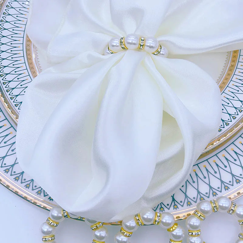 10pcs Pearl Napkin Holder Rings