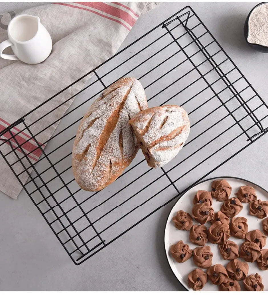 3pc Stainless Steel Cooling & Baking Rack – Non-stick Grid Tray for Cookies, Bread, Pizza