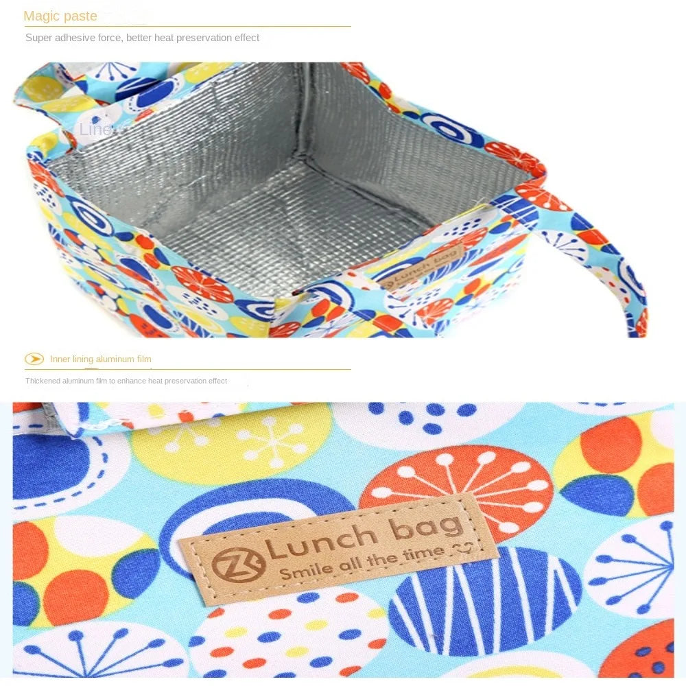 Oxford Cloth Insulated Lunch Bag – Waterproof Cooler for Food & Drink Storage