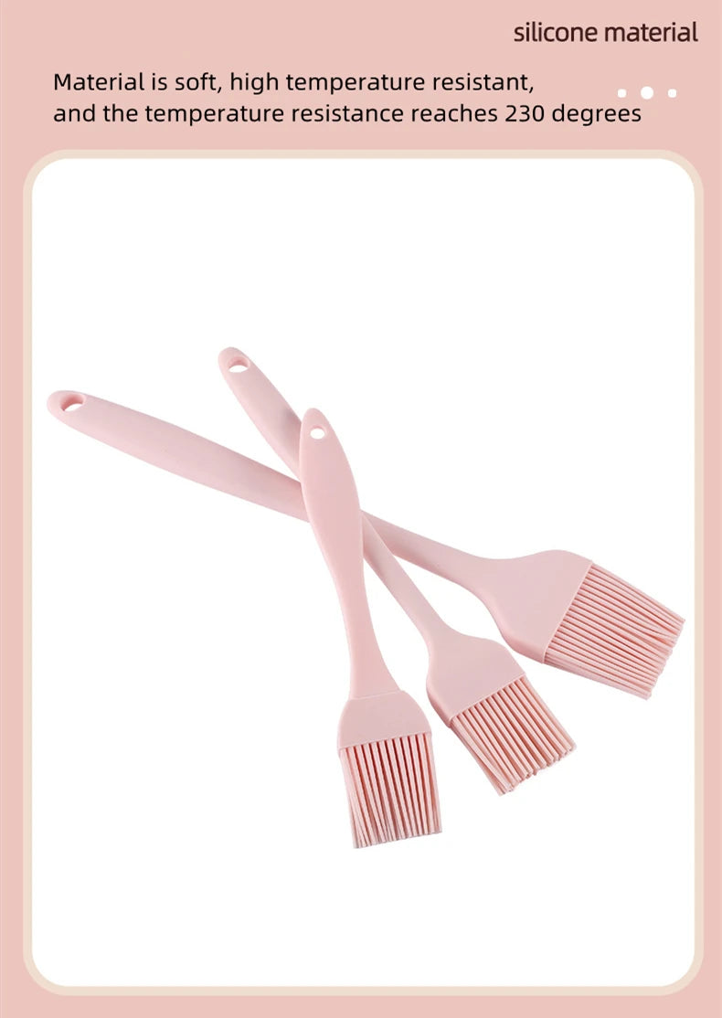 Short or Long Silicone Baking Oil Brush – Heat Resistant Pastry, Pizza and BBQ Cooking Tool