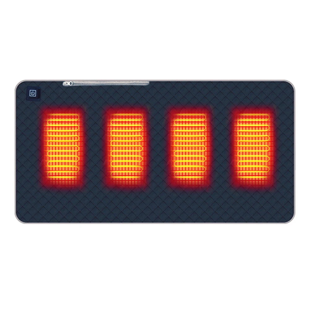 USB Heated Seat Cushion – 4-Zone Electric Mat for Camping, Office & Outdoor Warmth