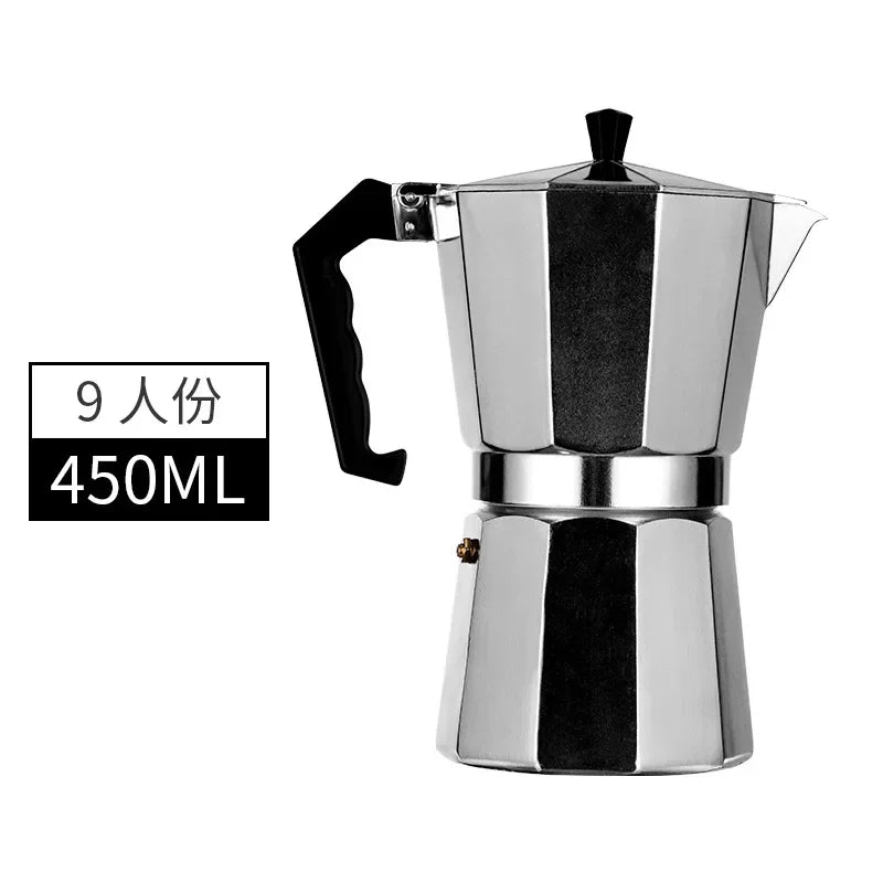 600ml Moka Coffee Pot – Italian-Style Aluminium Espresso Maker for Stove-Top Brewing