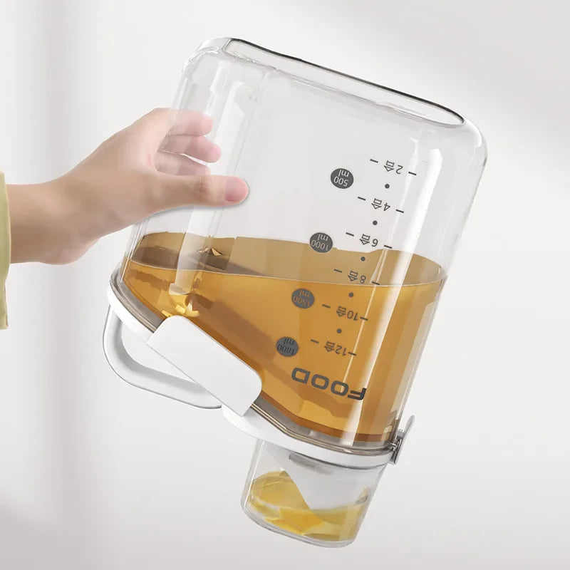 Airtight Food Storage Container with Pour Spout & Measuring Cup – Cereal & Grain Dispenser