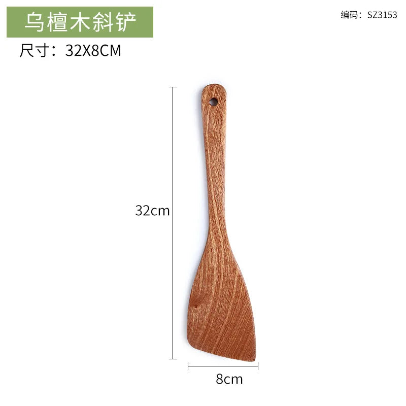 Wooden Cooking Utensils – Non-Stick Safe Kitchen Tools for Frying & Stirring
