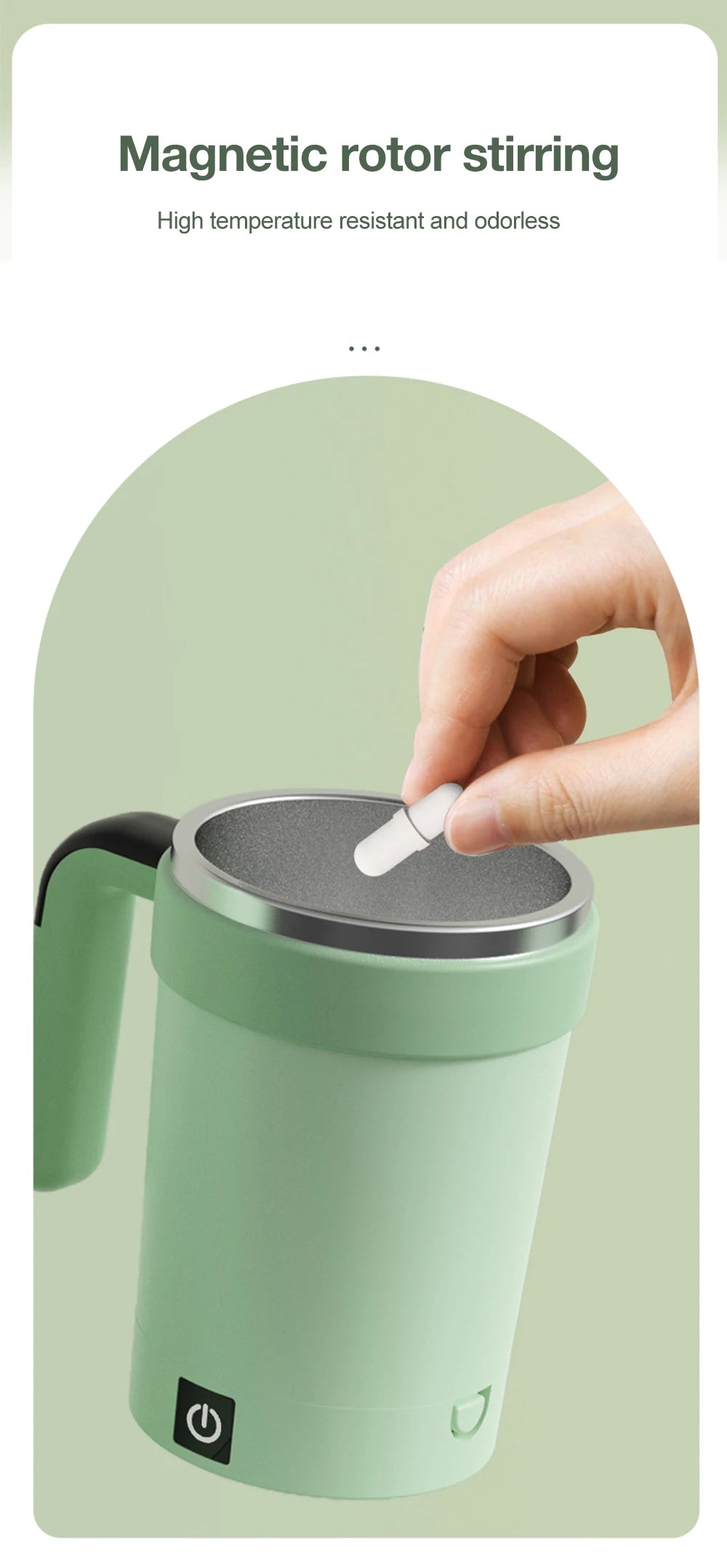 Rechargeable Self-Stirring Mug – Magnetic Electric Coffee Mixer with Lid, 380ml