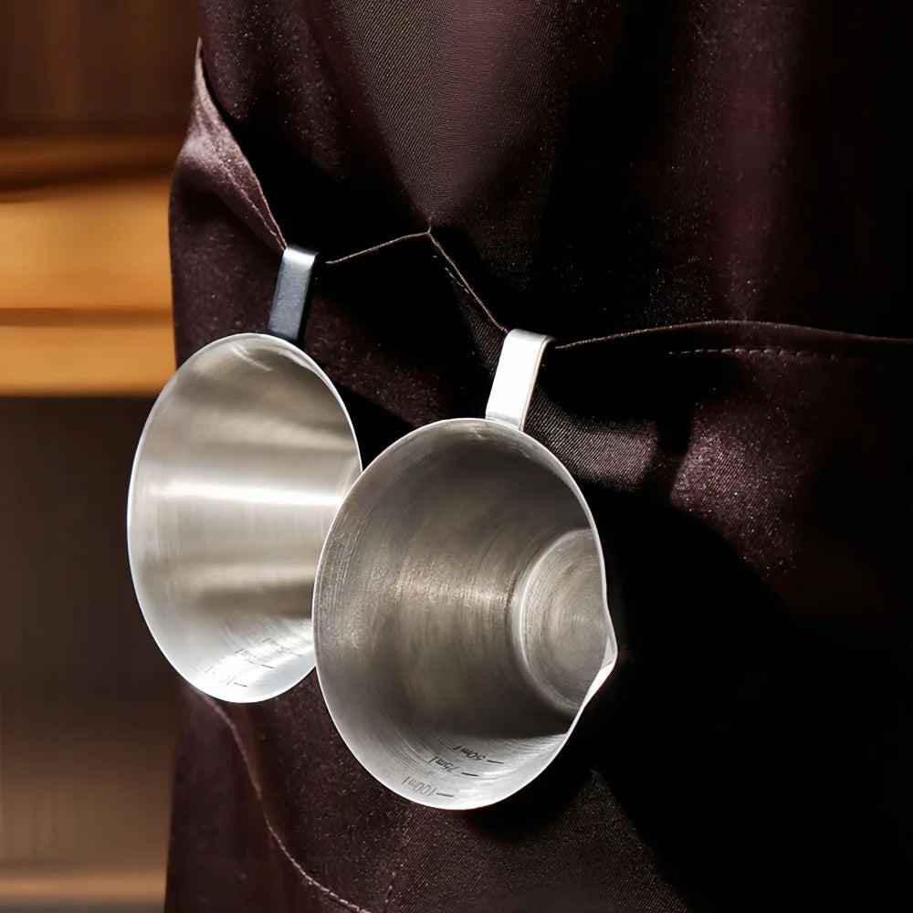 100ml Stainless Steel Espresso Extraction Cup – Coffee Cup with Scale for Home or Café Use