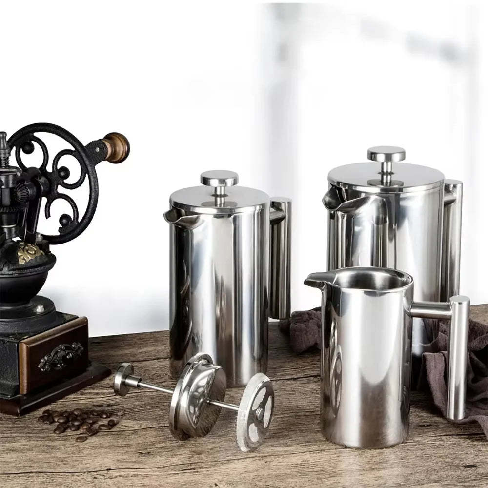 Stainless Steel Coffee French Press Jug – Durable & Stylish Brew Maker