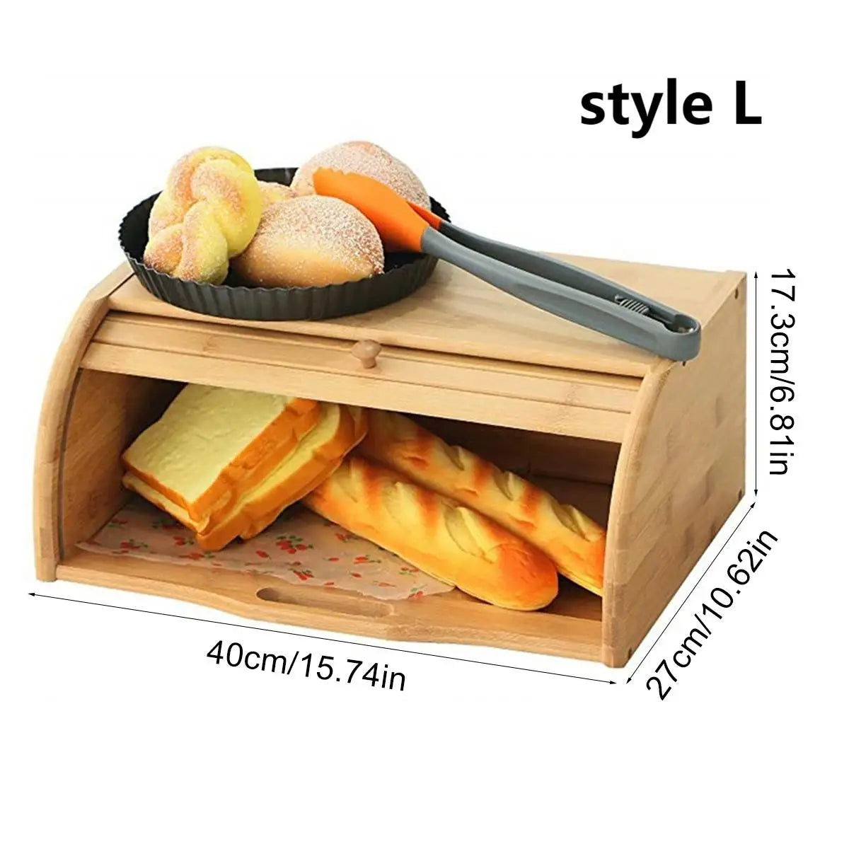 Bamboo Bread Box – Eco-Friendly Kitchen Storage for Bread, Rolls & Baked Goods