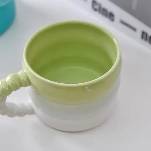 400ml Ceramic Rainbow Mug – Colourful Coffee or Tea Cup