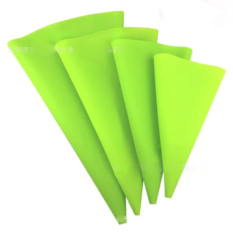 4pc Reusable Silicone Piping Bags – Icing Bags for Cake Decorating