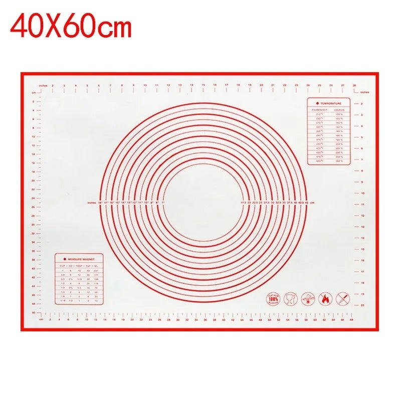 Non-Stick Silicone Baking & Kneading Mat – Reusable Pastry Mat with Measurement Guide