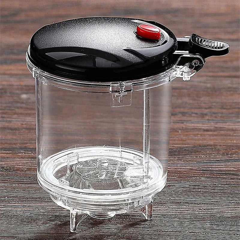 Heat Resistant Glass Teapot with One-Click Filtering – Tea and Coffee Maker with Water Separation