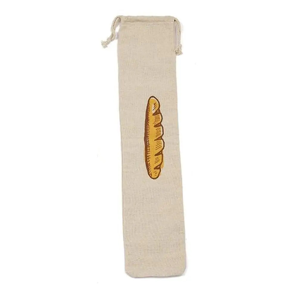 Reusable Linen Bread Storage Bag – Large Drawstring Unbleached Natural Organiser