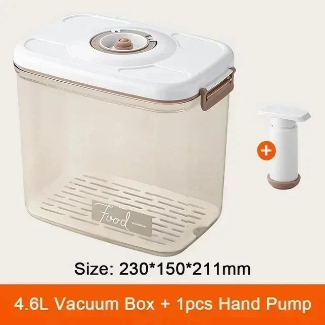 Food Vacuum Storage Box with Pump – Airtight Large Capacity Kitchen Container