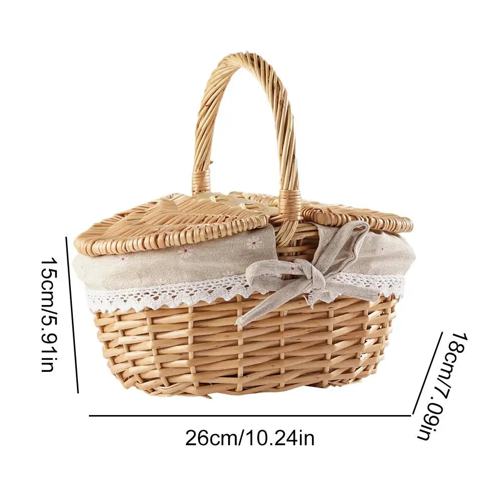 Willow Woven Wicker Picnic Basket