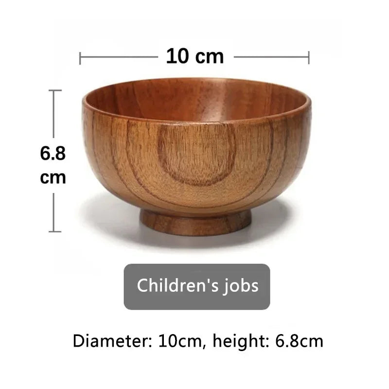 Natural Wooden Serving Bowl – Eco-Friendly Tableware for Everyday Meals