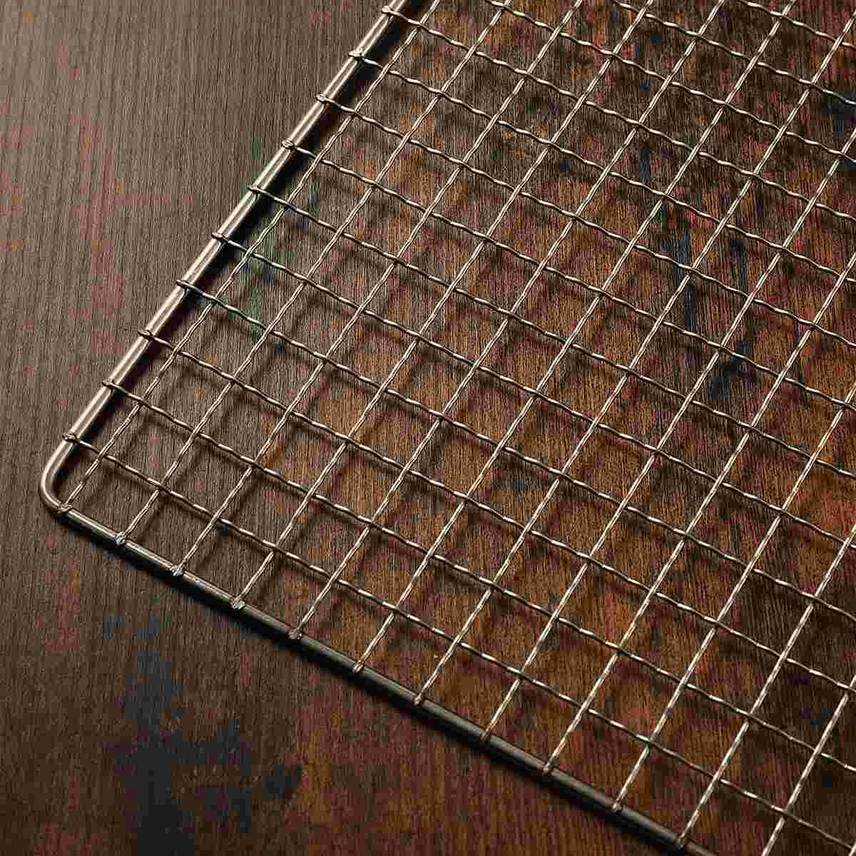 Stainless Steel BBQ Grill Mesh – 26x32cm Square Wire Rack for Cooking & Baking