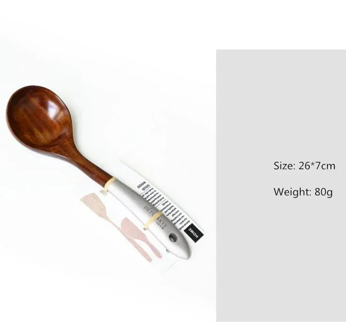 Solid Teak Wood Cooking Spatula – Non-Scratch Kitchen Utensil with Hanging Loop