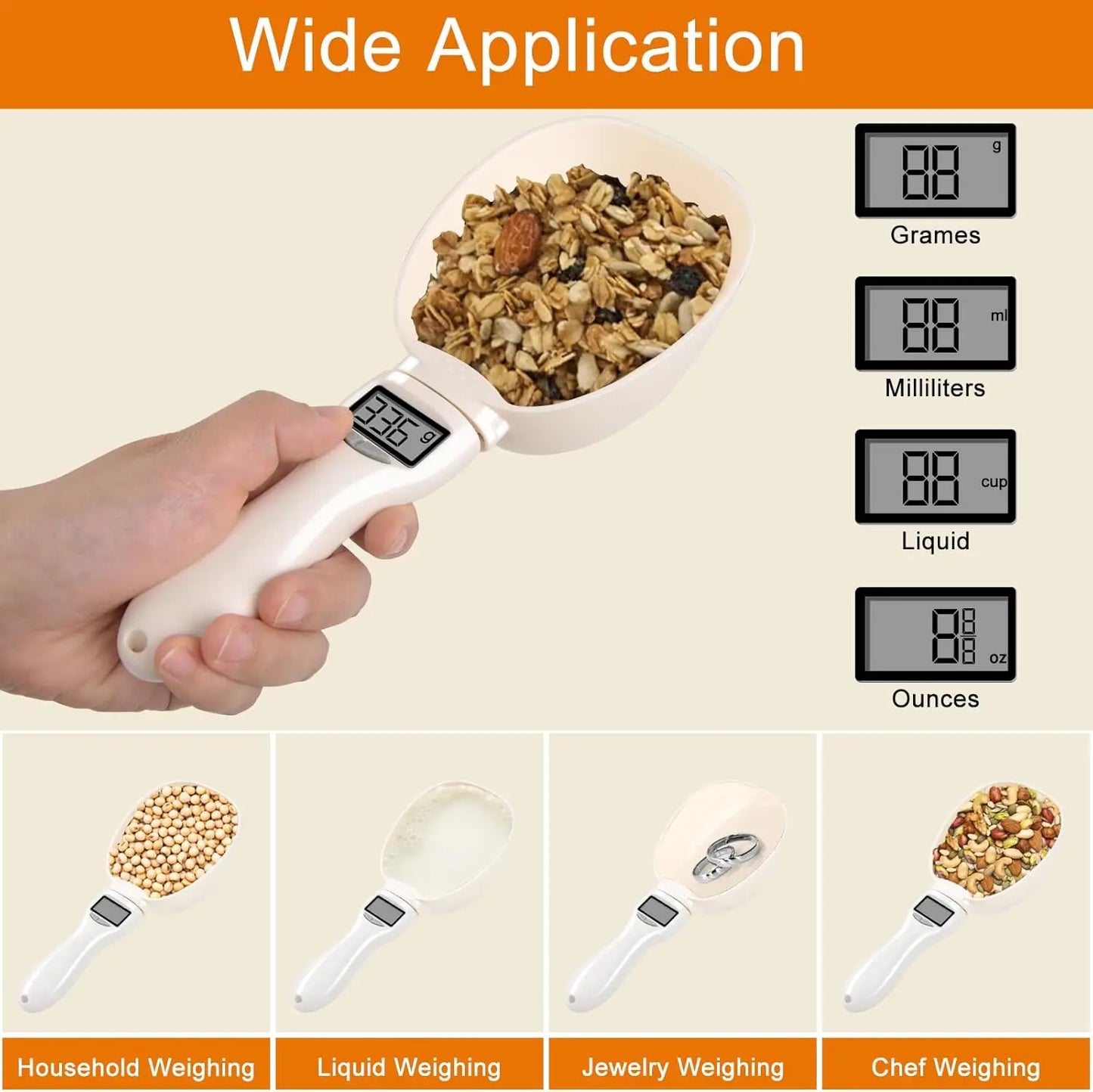 Digital Food Scale with LCD Display – Precision Measuring Spoon