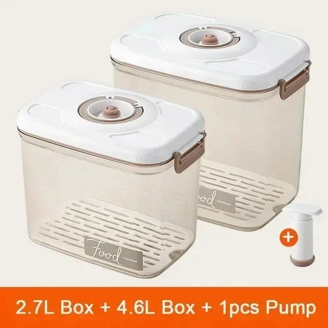 Food Vacuum Storage Box with Pump – Airtight Large Capacity Kitchen Container