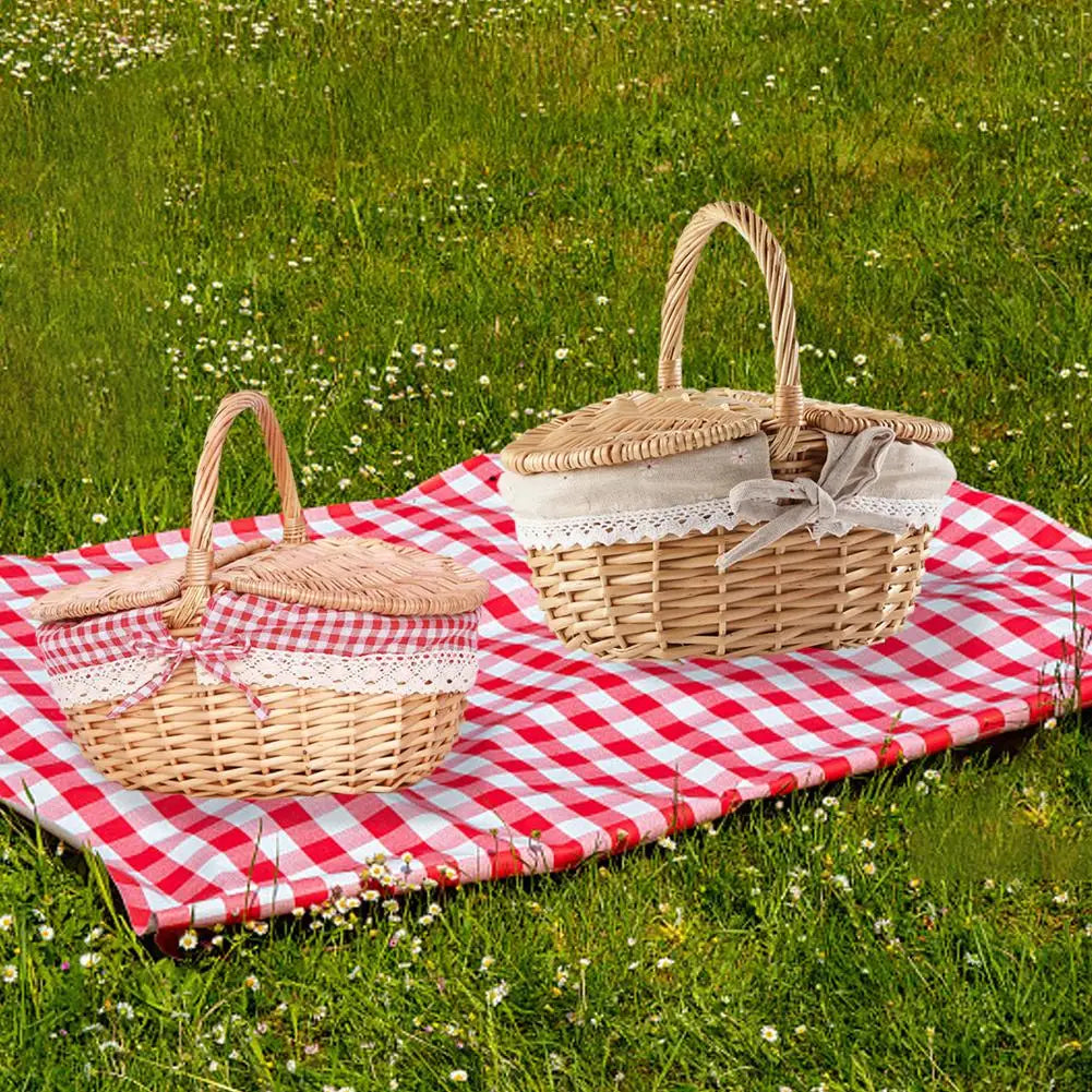 Willow Woven Wicker Picnic Basket