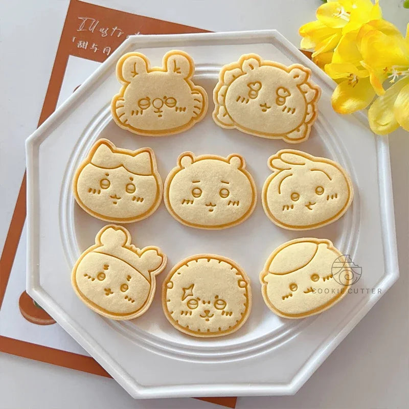 3pcs Animals Cookie Plunger Cutters