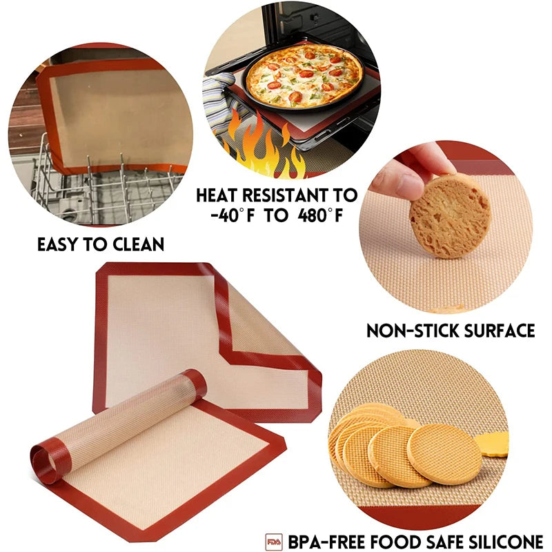 Non-Stick Silicone Baking Mat – Heat-Resistant Oven & Air Fryer Liner for Pastry & Bread