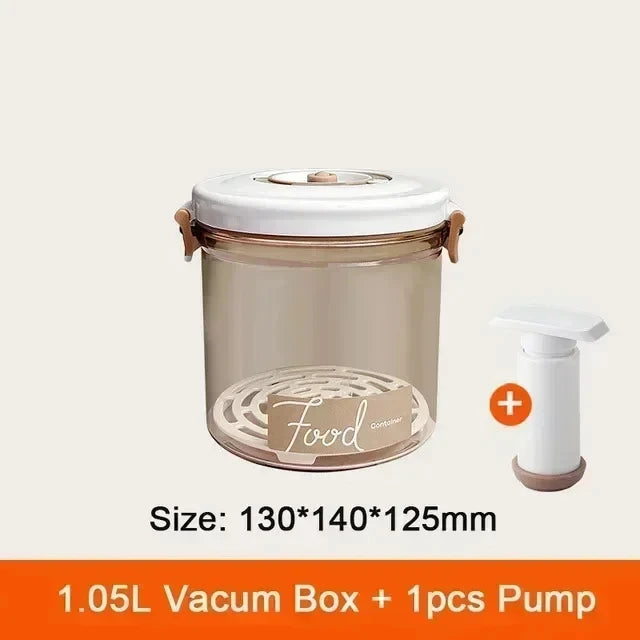 Food Vacuum Storage Box with Pump – Airtight Large Capacity Kitchen Container