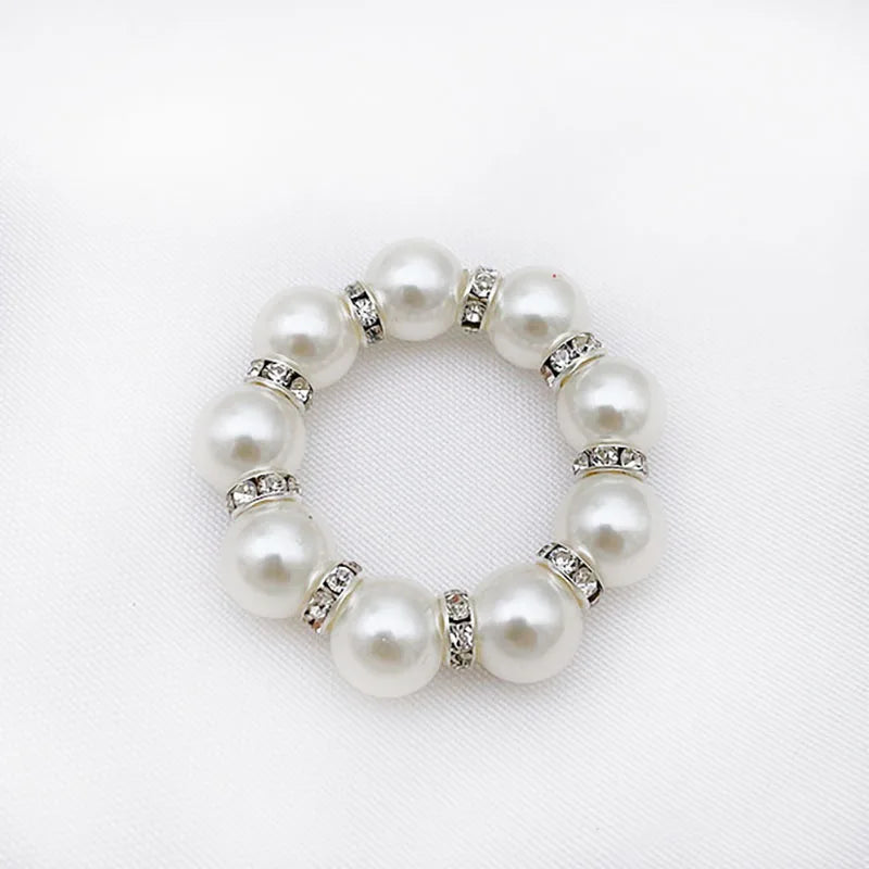 10pcs Pearl Napkin Holder Rings
