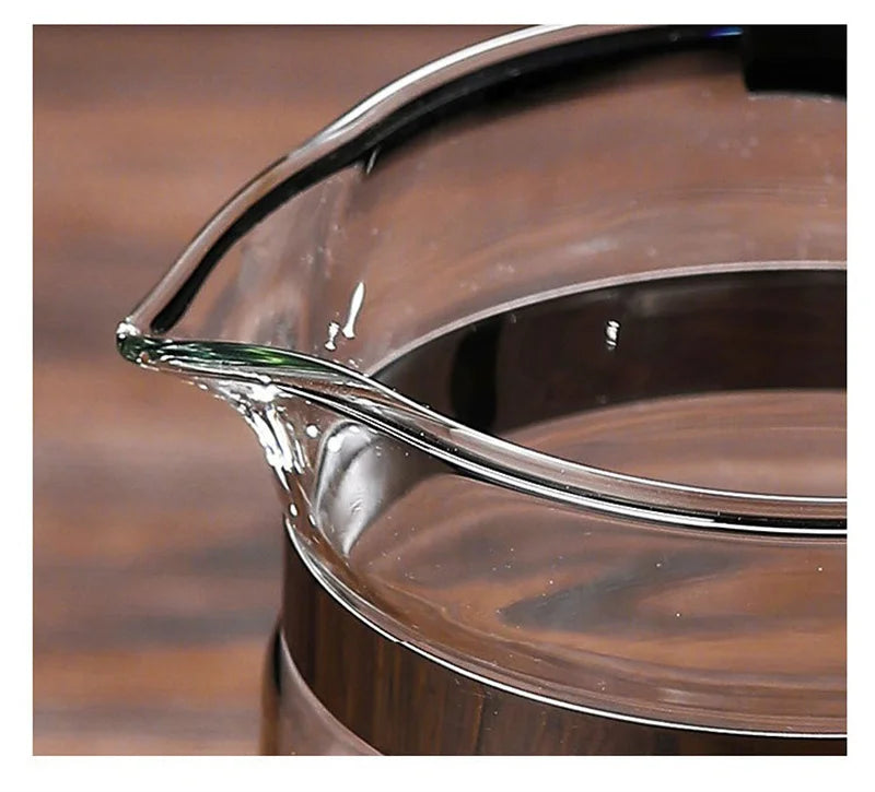 Heat Resistant Glass Teapot with One-Click Filtering – Tea and Coffee Maker with Water Separation