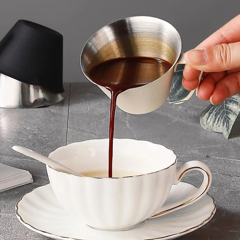 100ml Stainless Steel Espresso Extraction Cup – Coffee Cup with Scale for Home or Café Use