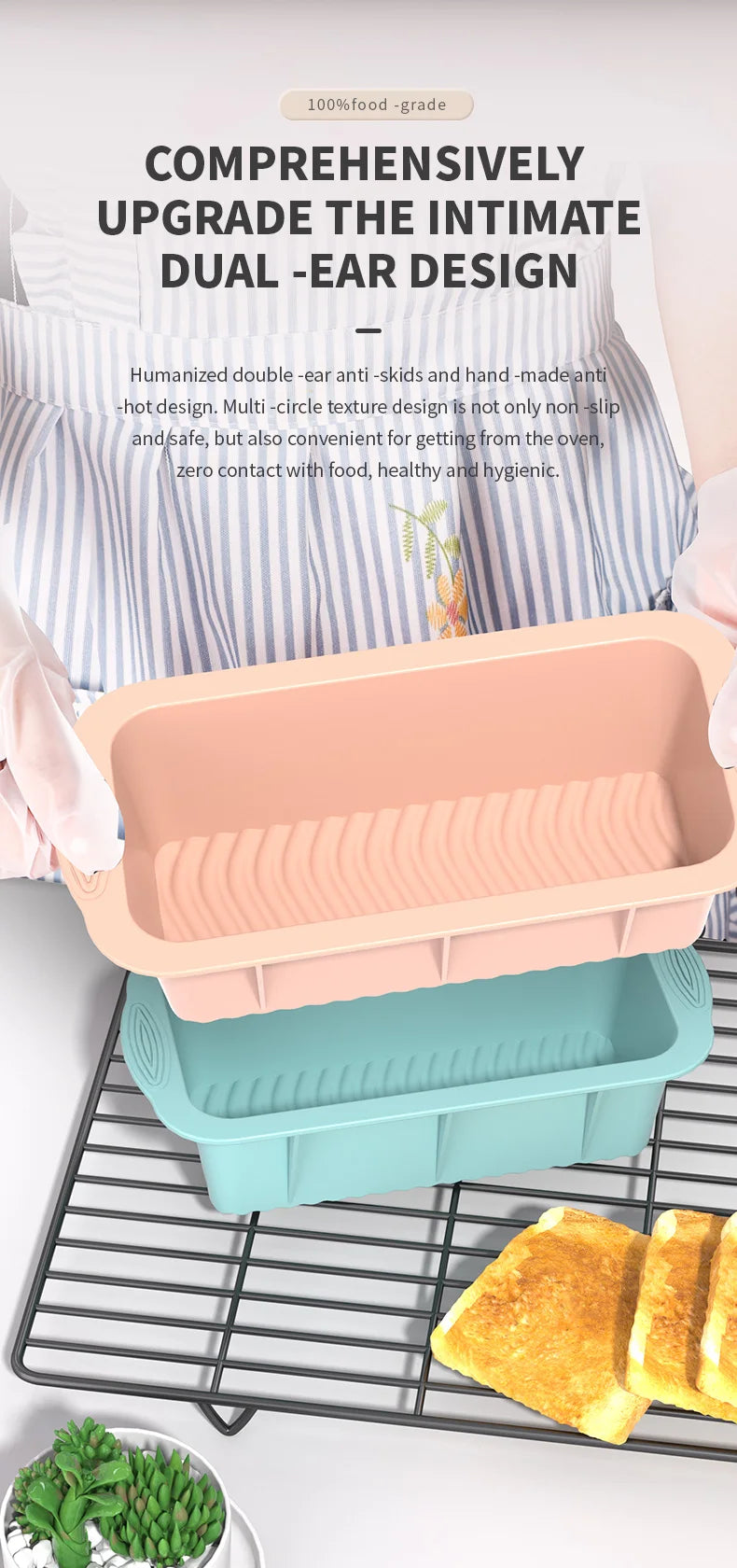 Non-Stick Silicone Cake Mould – Versatile Baking Pan for Cakes or Breads
