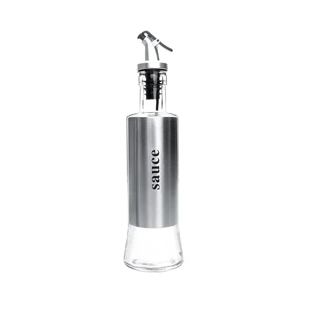 Stainless Steel Oil Bottle – 300ml/500ml Dispenser for Olive Oil, Vinegar & Sauces